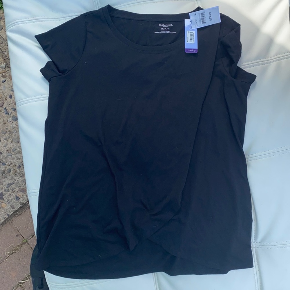 Motherhood maternity - black nursing shirt